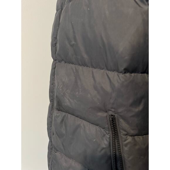 Michael Kors Down Puffer Coat Gunmetal Gray Size M – Hooded Coat with Faux Fur - Picture 9 of 9